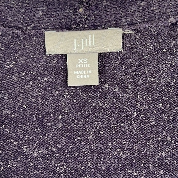J Jill Womens Cardigan Purple Womens XS Petite - Picture 2 of 3